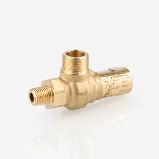 [D15030093] Varoventtiili D7/CS 1/4"NPT - 1/2"G 60bar Co2